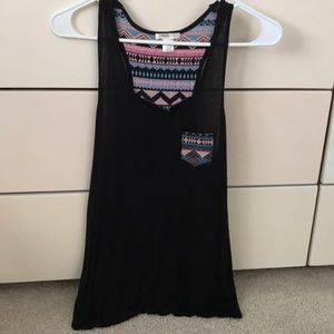Black  tank top tribal size small